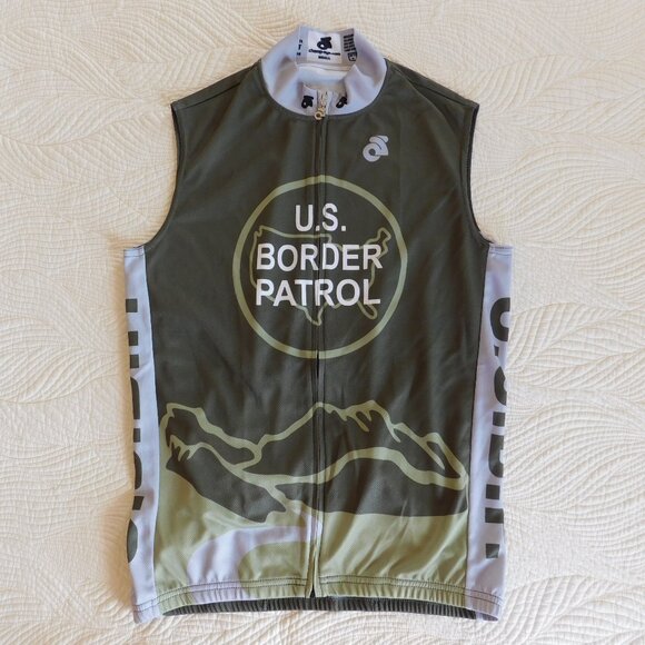 Limited Edition USBP Border Patrol full zip race fit cycling training jersey - Picture 2 of 12